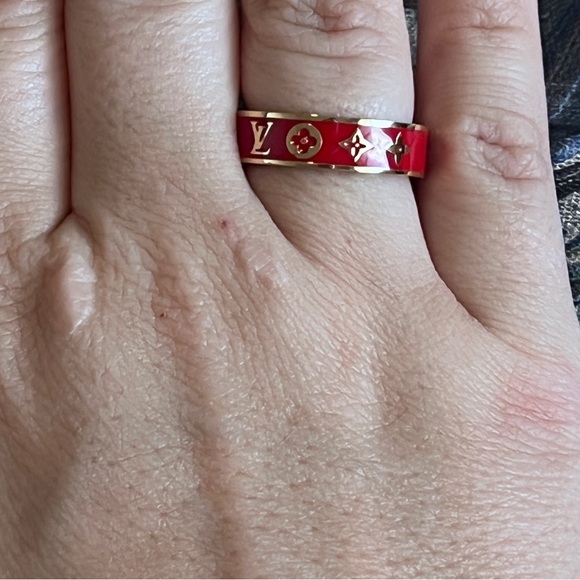 🩷Louis Vuitton Red Logo Ring 🩷 - Picture 2 of 12